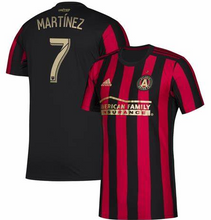 Load image into Gallery viewer, 7-Josef Martinez Atlanta United FC 2017-18 5-Stripe Home Jersey - Red-Black