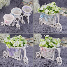 Load image into Gallery viewer, BowKnot Rattan Tricycle Bike  Basket Party Wedding Decor Gift Home Decor