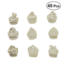 Load image into Gallery viewer, Hanging Laser Cut Wood Cake Ornaments Cake Shape Crafts Pendants Decorations