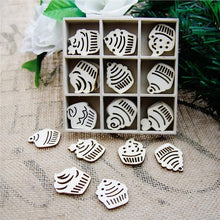 Load image into Gallery viewer, Hanging Laser Cut Wood Cake Ornaments Cake Shape Crafts Pendants Decorations