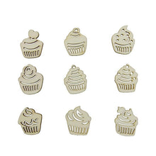 Load image into Gallery viewer, Hanging Laser Cut Wood Cake Ornaments Cake Shape Crafts Pendants Decorations
