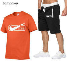 Load image into Gallery viewer, 2019 New Brand Mens T shirt+shorts Set Summer Short Sleeve