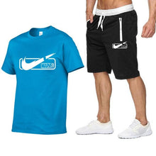 Load image into Gallery viewer, 2019 New Brand Mens T shirt+shorts Set Summer Short Sleeve