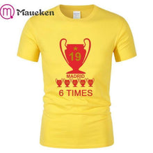 Load image into Gallery viewer, 2019 Liverpool madrid Champions  Mens 6 times mo salah klopp mane T Shirt