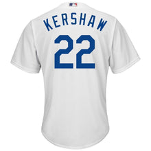 Load image into Gallery viewer, Clayton Kershaw Los Angeles Dodgers Majestic Cool Base Player Jersey - White/Royal