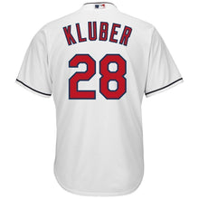 Load image into Gallery viewer, Corey Kluber Cleveland Indians Majestic Cool Base Player Jersey - White