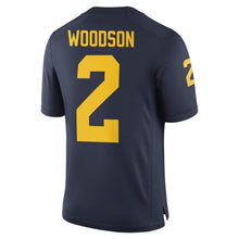 Load image into Gallery viewer, Charles Woodson #2 Michigan Wolverines Jordan Brand Alumni Football Jersey - Navy