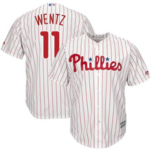 Load image into Gallery viewer, Carson Wentz Philadelphia Phillies Majestic x MLB Crossover Cool Base Player Jersey - White