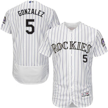 Load image into Gallery viewer, Carlos Gonzalez Colorado Rockies Majestic Home Flex Base Collection Player Jersey - White