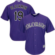 Load image into Gallery viewer, Charlie Blackmon Colorado Rockies Majestic Alternate Official Cool Base Player Jersey - Purple/White