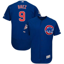 Load image into Gallery viewer, Javier Baez Chicago Cubs Majestic Home Collection Flex Base Player Jersey - White/Royal