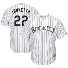 Load image into Gallery viewer, Chris Iannetta Colorado Rockies Majestic Home Cool Base Player Jersey – White