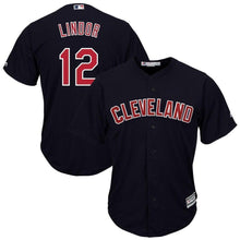 Load image into Gallery viewer, Francisco Lindor Cleveland Indians Majestic Home Big &amp; Tall Cool Base Player Jersey - White