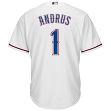 Load image into Gallery viewer, Elvis Andrus Texas Rangers Majestic Cool Base Home Player Jersey - White