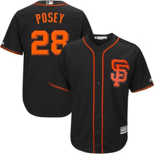 Load image into Gallery viewer, Buster Posey San Francisco Giants Majestic Big &amp; Tall Alternate Cool Base Replica Player Jersey - Black