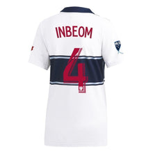 Load image into Gallery viewer, Inbeom Hwang Vancouver Whitecaps FC Women's 2019 Hoop Player Jersey – White