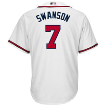 Load image into Gallery viewer, Dansby Swanson Atlanta Braves Majestic Home Official Cool Base Replica Player Jersey - White