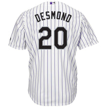 Load image into Gallery viewer, Ian Desmond Colorado Rockies Majestic Home Official Cool Base Player Jersey - White/Purple