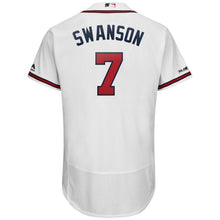 Load image into Gallery viewer, Dansby Swanson Atlanta Braves Majestic 2019 Home Collection Flex Base Player Jersey – White