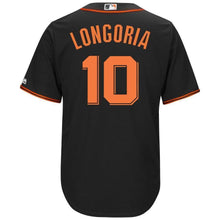 Load image into Gallery viewer, Evan Longoria San Francisco Giants Majestic Alternate Cool Base Player Jersey – Black