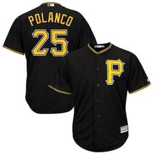 Load image into Gallery viewer, Gregory Polanco Pittsburgh Pirates Majestic Cool Base Player Jersey - Black