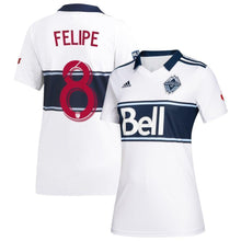 Load image into Gallery viewer, Felipe Campanholi Martins Vancouver Whitecaps FC Women's 2019 Hoop Player Jersey – White