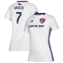 Load image into Gallery viewer, Carlos Gruezo FC Dallas Women's 2019 Secondary Player Jersey – White