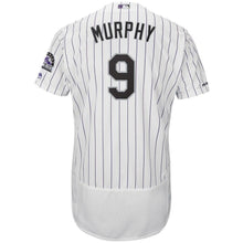 Load image into Gallery viewer, Daniel Murphy Colorado Rockies Majestic Home Flex Base Collection Player Jersey – White/Purple