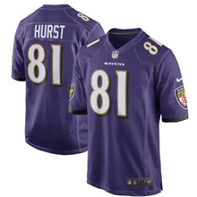 Load image into Gallery viewer, Hayden Hurst Baltimore Ravens Nike Game Jersey - Purple