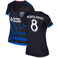 Load image into Gallery viewer, Chris Wondolowski San Jose Earthquakes Women's 2017/18 Primary Jersey - Black