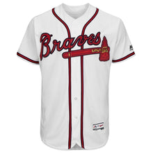 Load image into Gallery viewer, Dansby Swanson Atlanta Braves Majestic Home Flex Base Collection Player Jersey - White/Scarlet