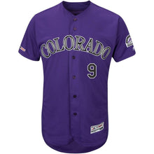 Load image into Gallery viewer, Daniel Murphy Colorado Rockies Majestic Home Flex Base Collection Player Jersey – White/Purple
