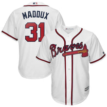 Load image into Gallery viewer, Greg Maddux Atlanta Braves Majestic 2019 Home Cool Base Player Jersey – White