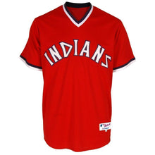 Load image into Gallery viewer, Francisco Lindor Cleveland Indians Majestic Turn Back the Clock Jersey - Red