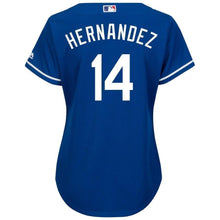 Load image into Gallery viewer, Enrique Hernandez Los Angeles Dodgers Majestic Women's Cool Base Player Jersey -Royal