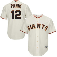 Load image into Gallery viewer, Joe Panik San Francisco Giants Majestic Cool Base Player Jersey - Cream/Black