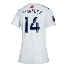 Load image into Gallery viewer, Diego Fagundez New England Revolution Women's 2019 Colonial Player Jersey – White