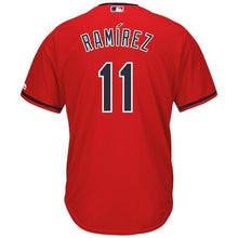Load image into Gallery viewer, Jose Ramirez Cleveland Indians Majestic Alternate 2019 Cool Base Player Jersey – Scarlet