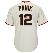 Load image into Gallery viewer, Joe Panik San Francisco Giants Majestic Cool Base Player Jersey - Cream/Black