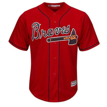 Load image into Gallery viewer, Freddie Freeman Atlanta Braves Majestic Official Cool Base Player Jersey – Gray/Red