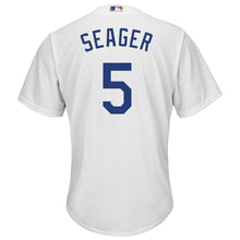 Load image into Gallery viewer, Corey Seager Los Angeles Dodgers Majestic Official Cool Base Player Jersey - White/Grey