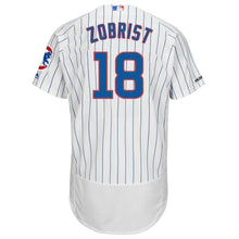 Load image into Gallery viewer, Ben Zobrist Chicago Cubs Majestic Home Flex Base Collection Player Jersey - White/Royal