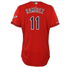 Load image into Gallery viewer, Jose Ramirez Cleveland Indians Majestic Home 2019 All-Star Game Patch Flex Base Player Jersey – White/Scarlet