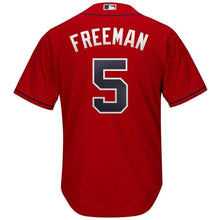 Load image into Gallery viewer, Freddie Freeman Atlanta Braves Majestic Official Cool Base Player Jersey – Gray/Red