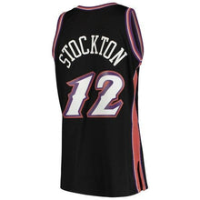 Load image into Gallery viewer, John Stockton Utah Jazz Mitchell &amp; Ness 1998-99 Hardwood Classics Swingman Jersey – Black
