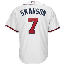 Load image into Gallery viewer, Dansby Swanson Atlanta Braves Majestic 2019 Home Official Cool Base Player Jersey - White