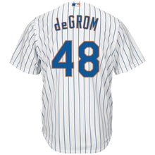 Load image into Gallery viewer, Jacob deGrom New York Mets Majestic Cool Base Player Jersey - White/Royal