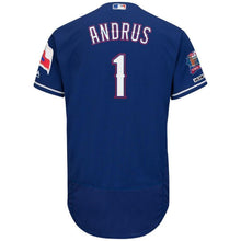 Load image into Gallery viewer, Elvis Andrus Texas Rangers Majestic Alternate Collection Flex Base Player Jersey – Royal/Gray