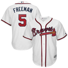 Load image into Gallery viewer, Freddie Freeman Atlanta Braves Majestic 2019 Alternate Official Cool Base Player Jersey - Navy/White