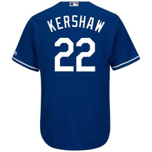 Load image into Gallery viewer, Clayton Kershaw Los Angeles Dodgers Majestic Big &amp; Tall Alternate Cool Base Replica Player Jersey - Royal/White